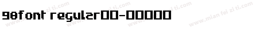 98Font Regular字体字体转换